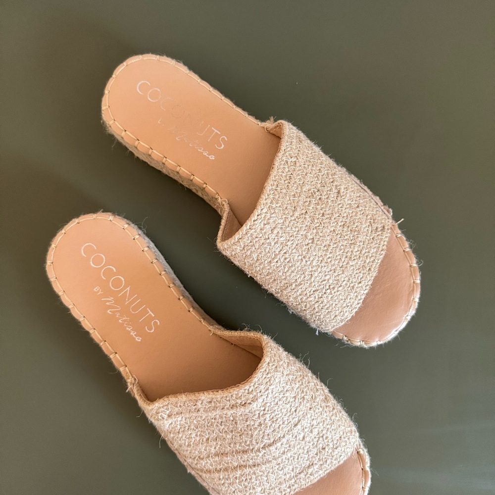 Coconuts by Matisse Tan Woven Platform Sandals - Picture 3 of 5